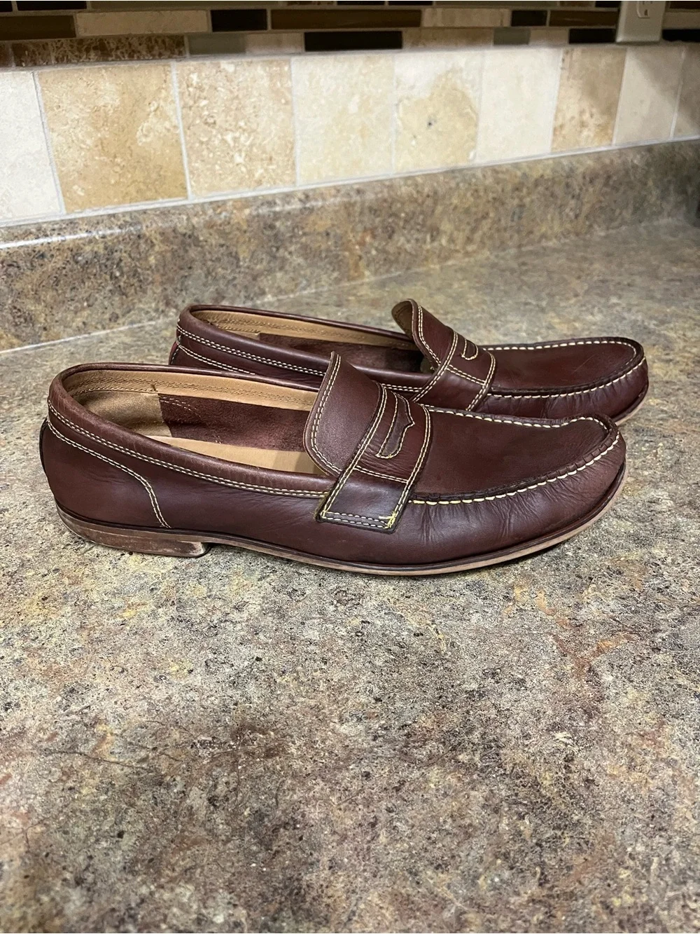 Cole Haan Topsail Penny Loafers Men’s 10M Woodbury Brown Leather vacation